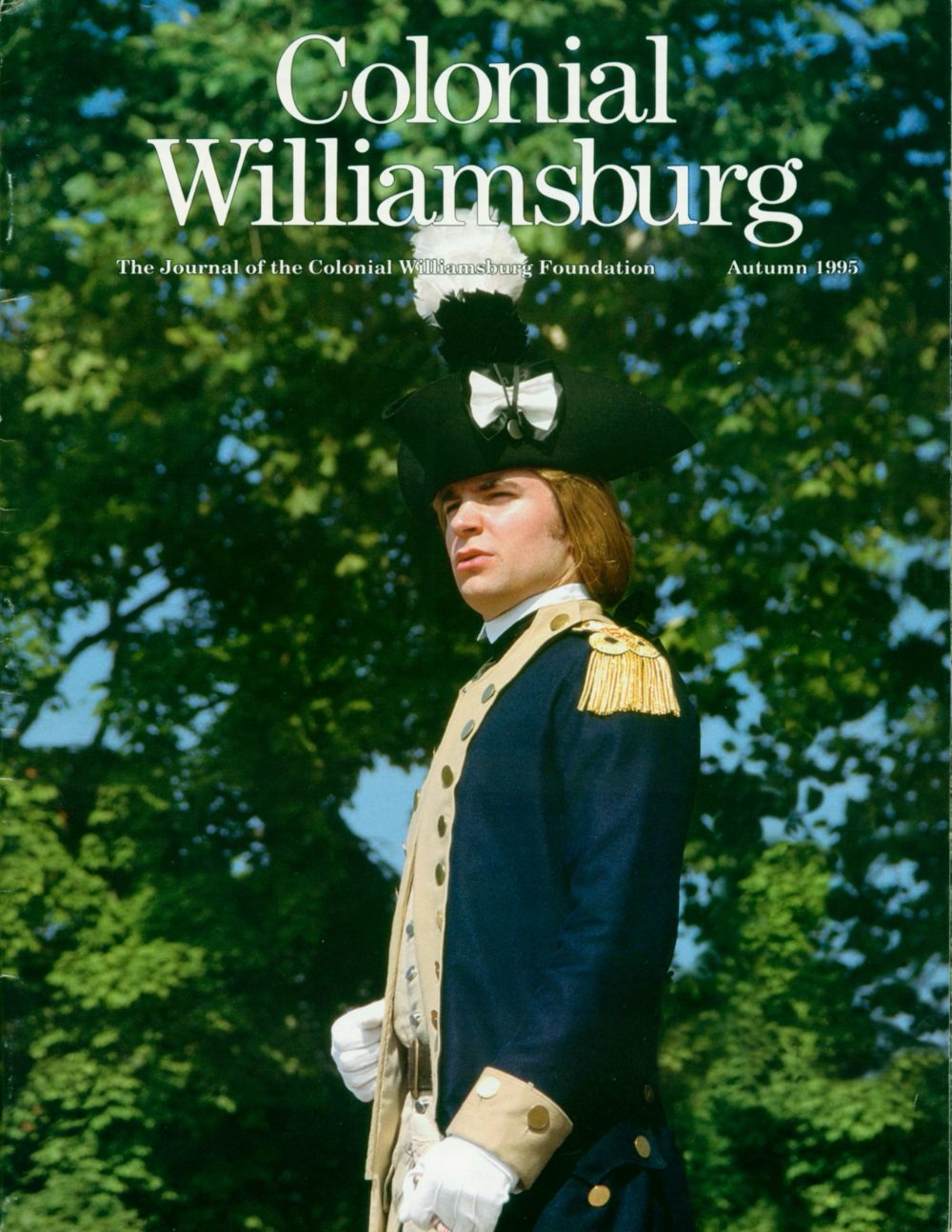 David Tarleton on the cover of Colonial Williamsburg magazine, Autumn 1995