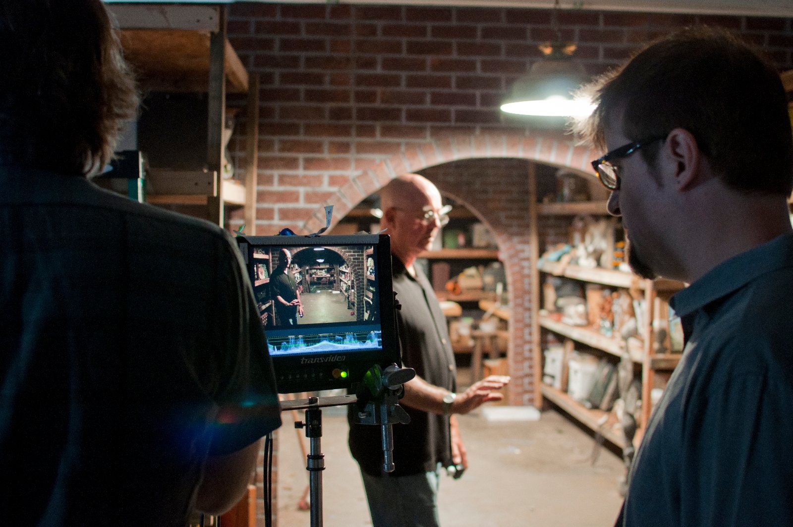 David Tarleton directing on the set of Dark Secrets
