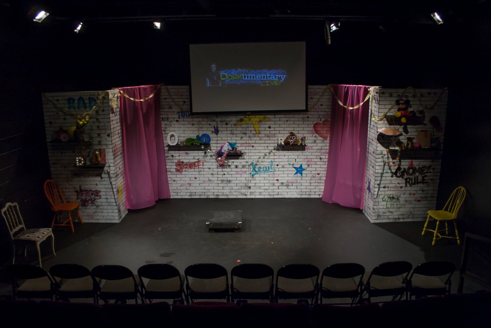 The Dorkumentary Live! stage set