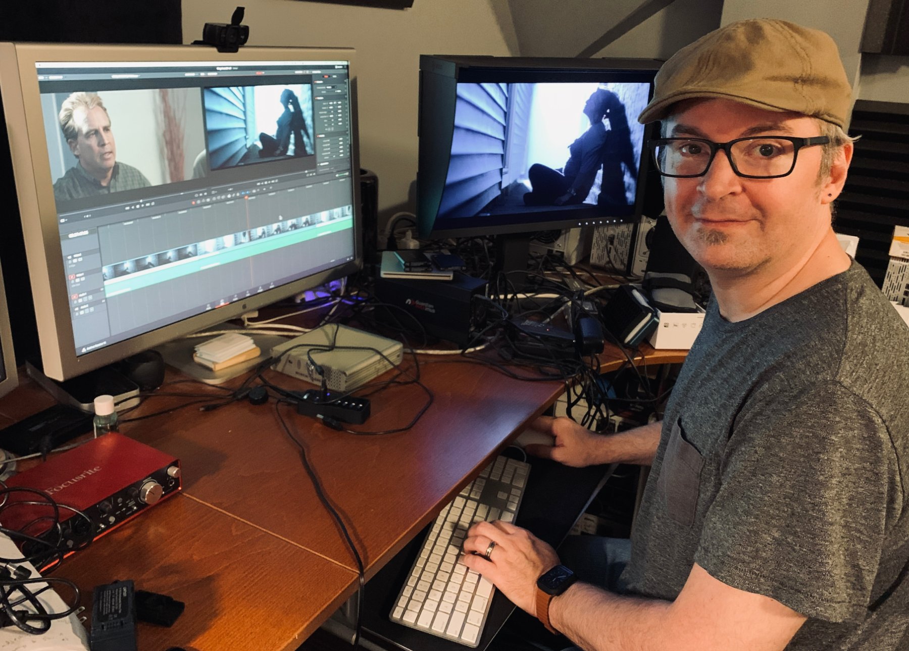 David Tarleton in the edit bay