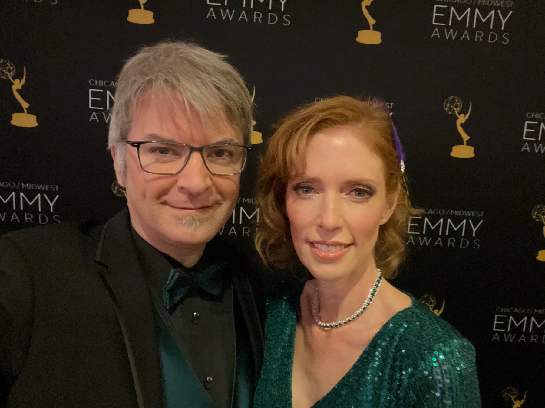 David Tarleton and Adria Dawn at the Emmy Awards