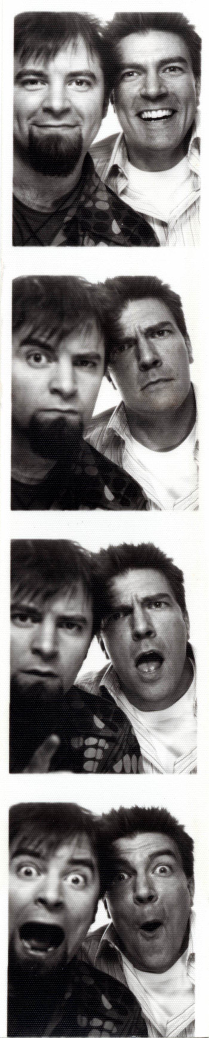 David Tarleton and Pat Kilbane in a photobooth