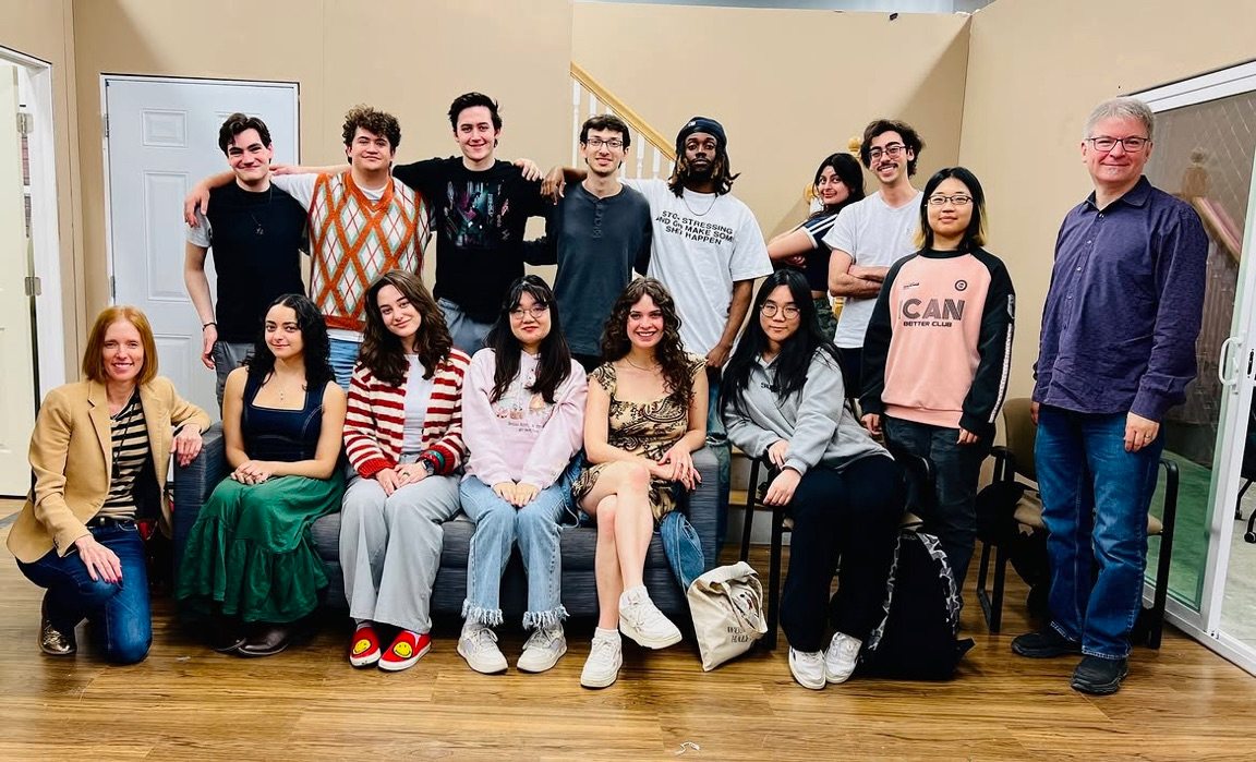 The Spiral cast and crew at the end of the shoot